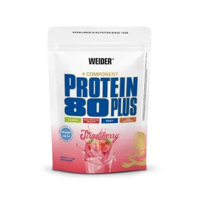 Weider Protein 80 Plus fehérjepor - 500 g - eper