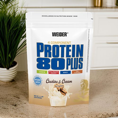 Weider Protein 80 Plus fehérjepor - 500 g - keksz-tejszín