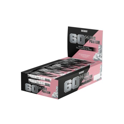 Weider 60% Protein Bar fehérje szelet - 45 g - epres joghurt