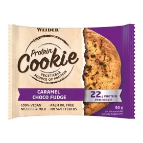   Weider Protein Cookie vegán fehérje süti - 90 g - karamella-csoki