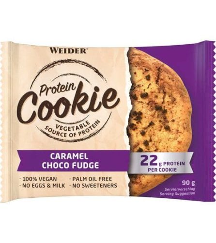 Weider Protein Cookie vegán fehérje süti - 90 g - karamella-csoki