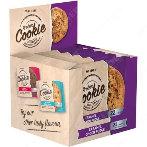 Weider Protein Cookie vegán fehérje süti - 90 g - karamella-csoki
