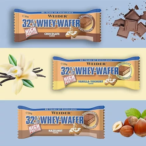 Weider 32% Whey-Wafer fehérje szelet - 35g - sztracsatella