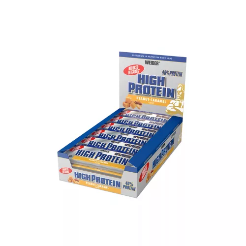 Weider 40% Protein Bar fehérje szelet - 50 g - mogyoró-karamell