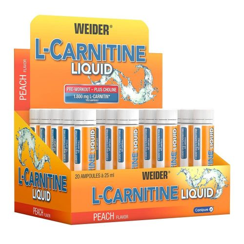 Weider L-Carnitine Liquid zsírégető folyadék – 1800 mg (20x25ml) - őszibarack