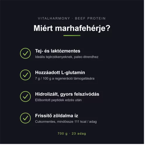 VitalHarmony Marhafehérje - 700 g - zöldalma