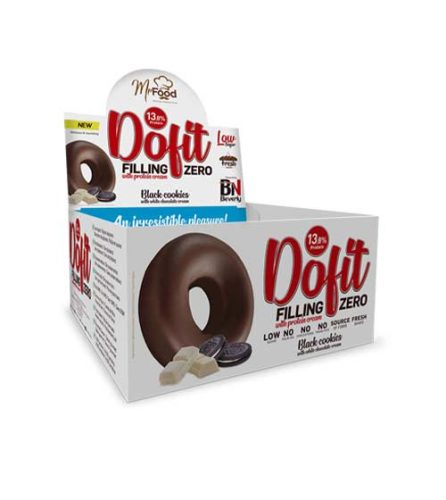 Beverly Nutrition Dofit Filling Zero fehérjetartalmú fánk desszert - keksz fehér csokoládékrémmel