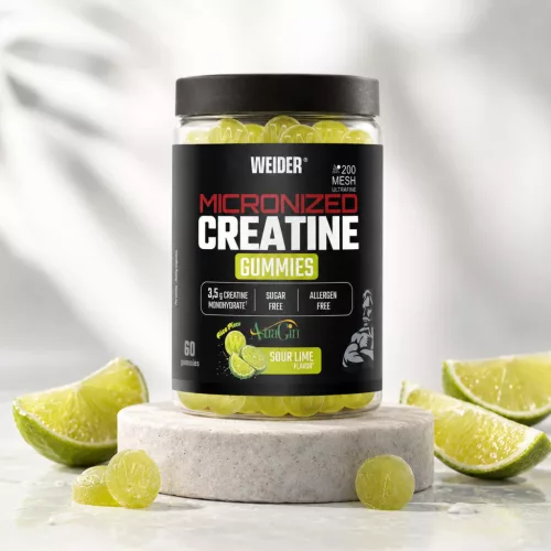 Weider Mikronizált Kreatin gumicukor - savanyú lime - 60 db