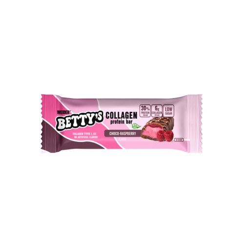 Weider Betty's Collagen Protein Bar kollagén szelet - 50g - csokis-málna