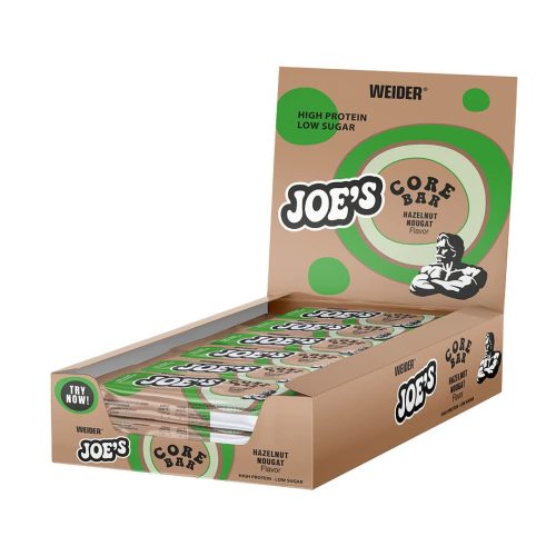 Weider Joe’s Core Bar fehérje szelet - 12x45g - mogyoró-nugát