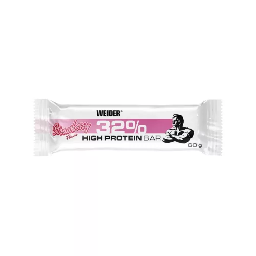 Weider 32% Protein Bar fehérje szelet - 12x60 g - eper