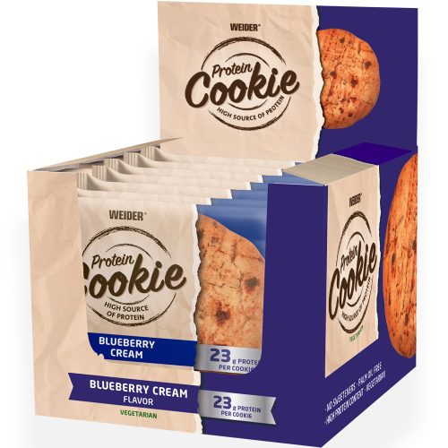 Weider Protein Cookie fehérje süti - 12x90 g - áfonyás krém