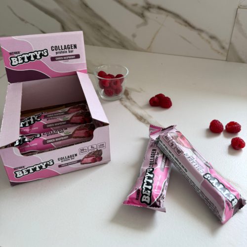 Weider Betty's Collagen Protein Bar kollagén szelet - 12x50g - csokis-málna