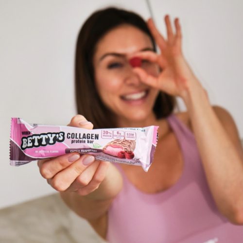 Weider Betty's Collagen Protein Bar kollagén szelet - 12x50g - csokis-málna